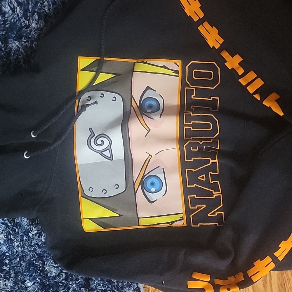 Adult small Naruto hoodie black